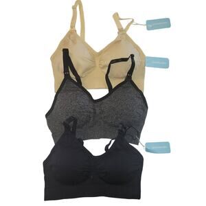 lot of 2 bags with Daisity maternity breastfeeding bras set of 3 size M